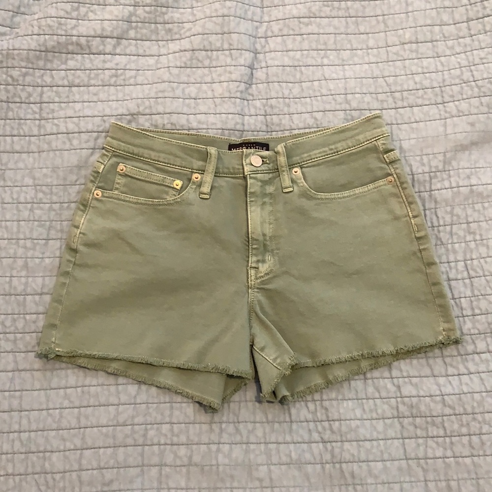 J.Crew Mercantile Women's 10" Cutoff Garment Dyed Denim Boy Shorts